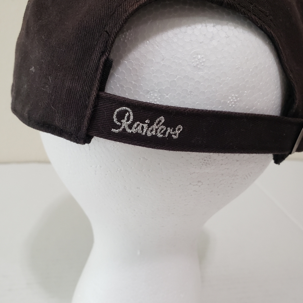 Raiders NFL Bedazzled Sequin Slide Buckle Women's Dad Hat Baseball Cap Black